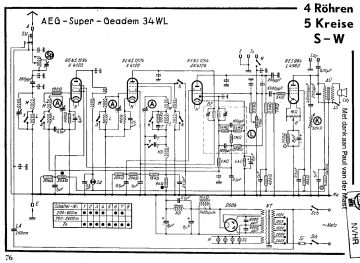 AEG Super Geadem ;34WL schematic circuit diagram